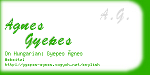 agnes gyepes business card